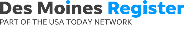 Des Moines Register logo.